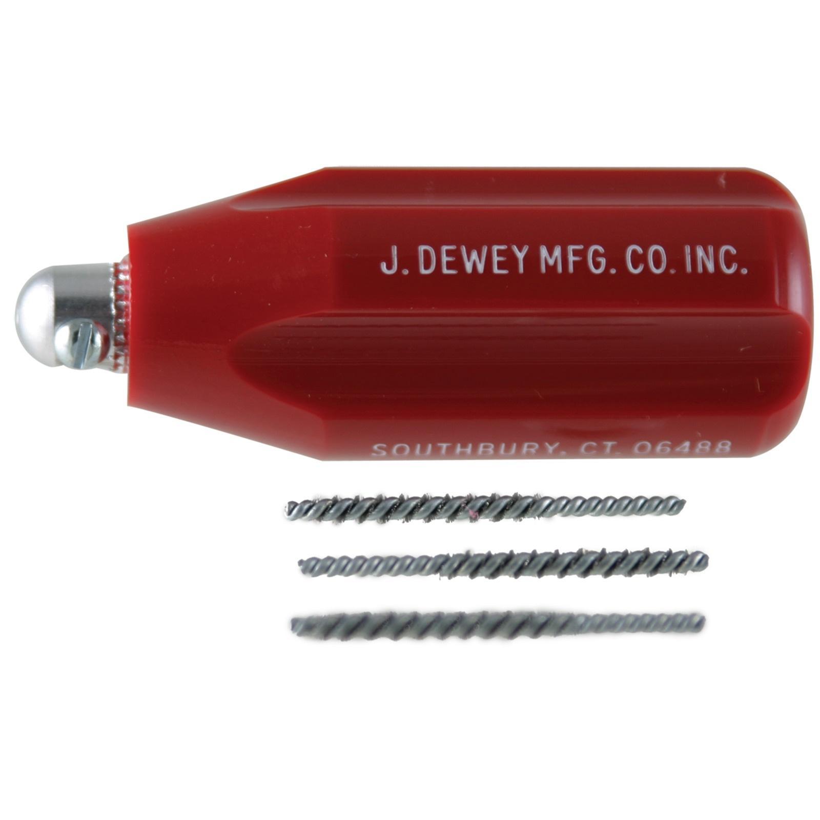https3A2F2Fmedia.chattanoogashooting.com2Fimages2Fproduct2FDRPBK2FDRPBK.jpg J. Dewey Shotgun Port Cleaning Tool Handle with Replacement Stainless Steel Brushes - Image 1