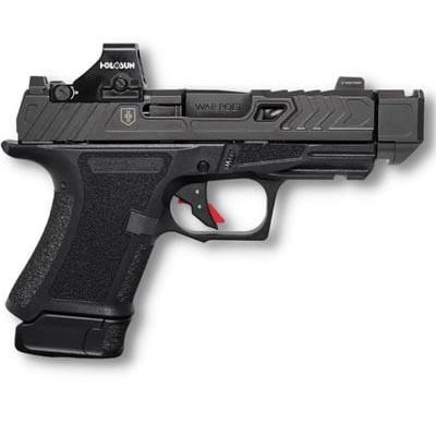 https3A2F2Fmedia.chattanoogashooting.com2Fimages2Fproduct2FEVSS4284H2FSS-4283-H.jpg Shadow Systems CR920P War Poet Handgun 9mm Luger 13rd Magazines(2) 3.75" Fluted Black Barrel Holosun 507K - Image 1