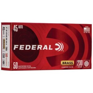 Federal Champion Training Handgun Ammunition .45 ACP 230 gr FMJ 830 fps 50/ct