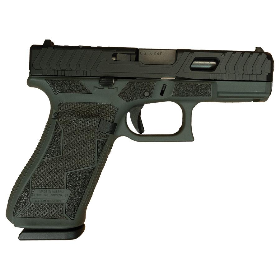https3A2F2Fmedia.chattanoogashooting.com2Fimages2Fproduct2FGLPV4550203KVGRYC2FGLPV4550203KVGRYC4.jpg Glock V-Series Model 45 Handgun 9mm Luger 17rd Magazines (3) 3.7" Barrel Kavorka Cerakote Grey Austria - Image 1