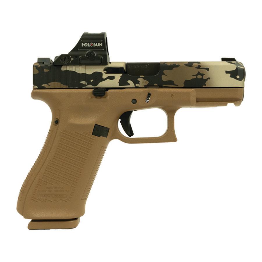 Glock V-Series Model 19x OR Camo Handgun 9mm Luger 17rd Magazines (3) 4.02" Quad Ported Barrel w/Holosun 407C X2 - Image 1
