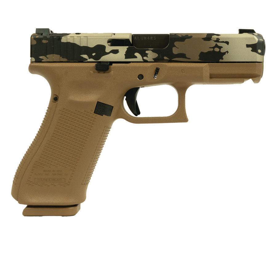 https3A2F2Fmedia.chattanoogashooting.com2Fimages2Fproduct2FGLUV1950703XCAMMOR2Fglock_19x_v_9mm_gns_comm_17rd_camo_ported_barrel_optic_gluv1950703xcammor_0003_Right.jpg Glock V-Series Model 19x OR Camo Handgun 9mm Luger 17rd Magazines (3) 4.02" Ported Barrel Glock Night Sights - Image 1