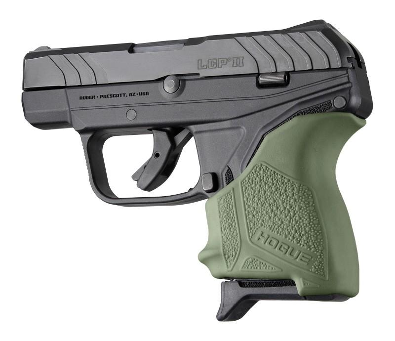 https3A2F2Fmedia.chattanoogashooting.com2Fimages2Fproduct2FHA181212FHA18121.jpg Hogue HandAll Beavertail Grip Sleeve for Ruger LCP II-OD Green - Image 1