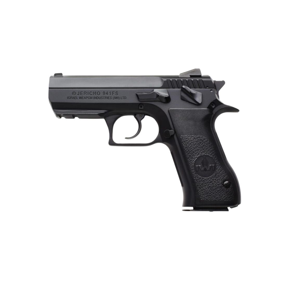 https3A2F2Fmedia.chattanoogashooting.com2Fimages2Fproduct2FIMJ941FS9ORP2FIMJ941FS9ORP1.jpg IWI Jericho 941 Mid Sized Steel Frame Handgun 9mm Luger 16rd Magazine 3.8" Barrel Black - Image 1