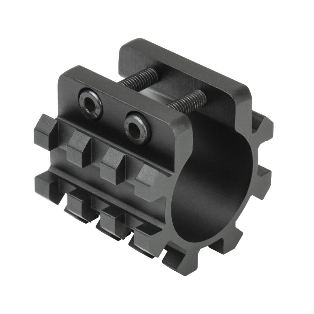https3A2F2Fmedia.chattanoogashooting.com2Fimages2Fproduct2FNRMT12G2FNRMT12G.jpg NcStar 12ga Shotgun Tri-Rail Weaver Style Mount for 1" Mag Tube - Image 1