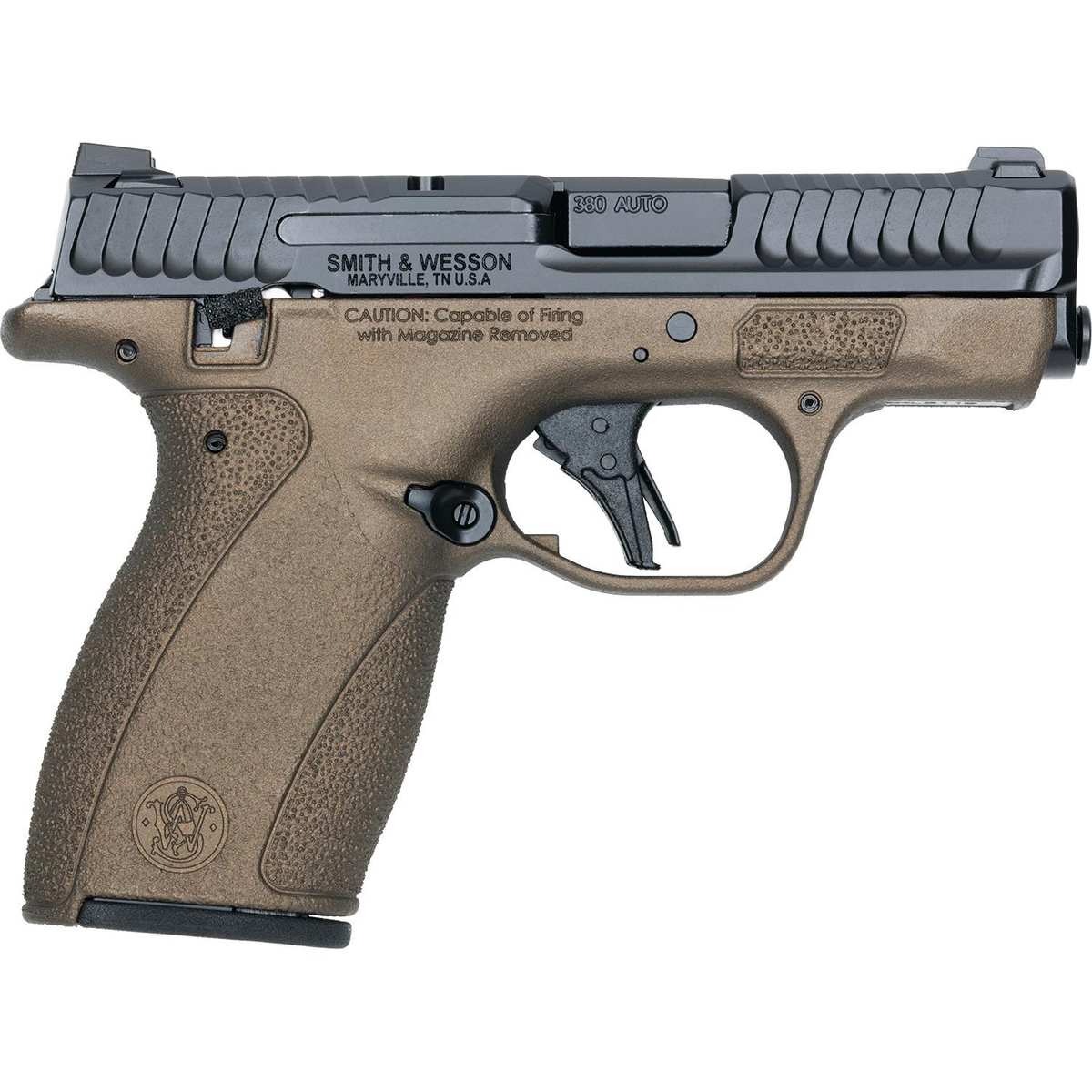 https3A2F2Fmedia.chattanoogashooting.com2Fimages2Fproduct2FSW146672FSW14667-6.jpg S&W M&P Bodyguard 2.0 Midnight Bronze Thumb Safety Handgun .380 Auto 10(1)&12(1)rd Magazines 2.75" Barrel Midnight Bronze Grip - Image 1