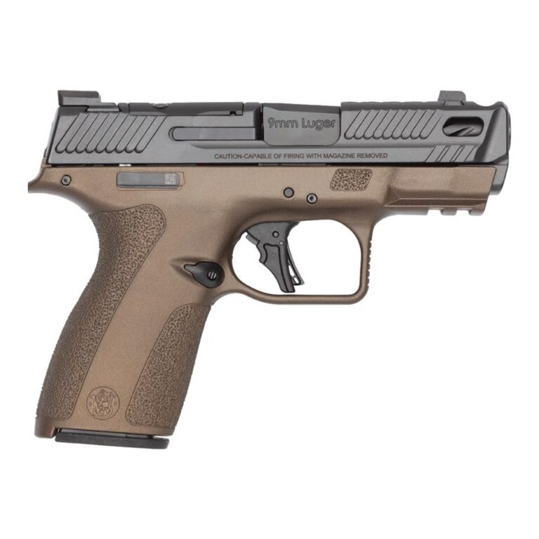 S&W PC Shield-X Carry Comp Midnight Bronze Handgun 9mm Luger 13(1)&15(1)rd Magazines 3.6" Ported