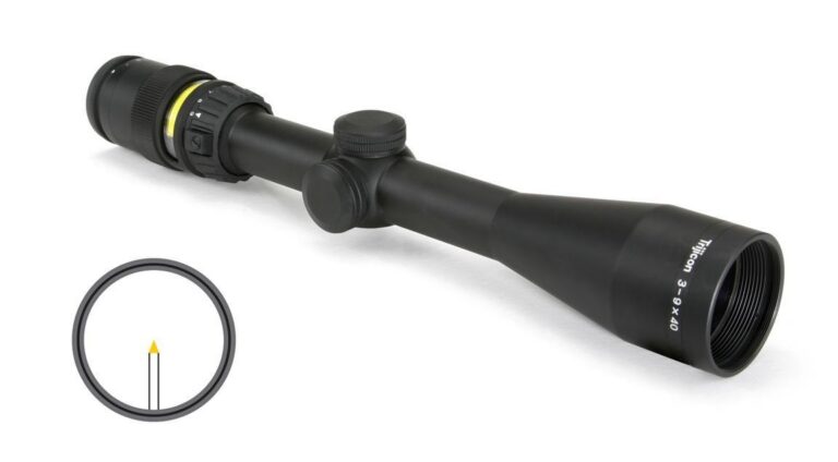 Trijicon Accupoint Rifle Scope - 3-9x40mm Amber Triangle Post Reticle w/BAC 33.8-11.3' FOV 3.6-3.2"