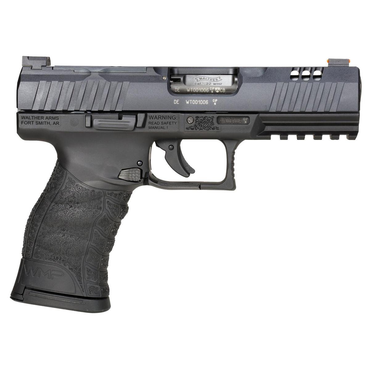 https3A2F2Fmedia.chattanoogashooting.com2Fimages2Fproduct2FWY52203022FWalther2520WMP_RS-medium.jpg Walther WMP Handgun .22 WMR 10/rd Magazines (2) 4.5" Barrel Black Optic Ready - Image 1