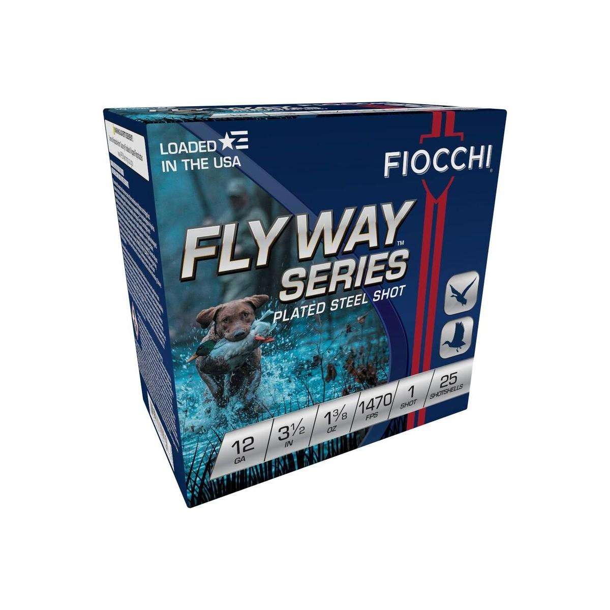 https3A2F2Fmedia.chattanoogashooting.com2Fimages2Fproduct2FXN123ST12FXN123ST125202520g.jpg Fiocchi Flyway Series Shotshells 12ga 3" 1-1/8oz 1500 fps #1 25/ct - Image 1