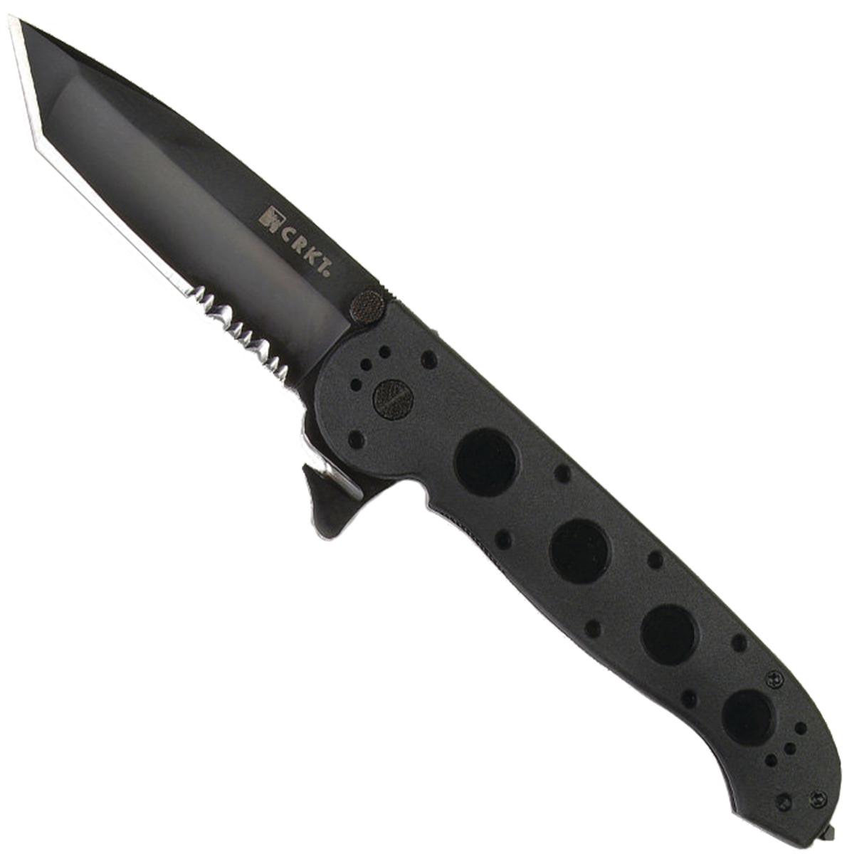 https3A2F2Fmedia.chattanoogashooting.com2Fimages2Fproduct2FZBM1614ZLEK2FZBM1614ZLEK_1.jpg CRKT M16-14ZLEK Tanto Flipper Knife (3.75" Black Serr) - Image 1