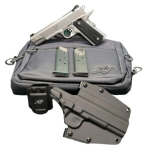 KIMBER 1911 CUSTOM LW BUNDLE 45ACP STS 3-7RD MAGS, MFT HLSTR, MFT MAG HLSTR, RANGE BAG