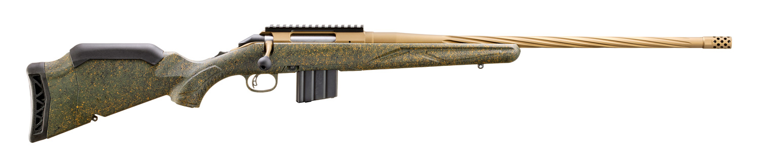 image-full-8366-f49ed5a92b29cff7c69decb519188354.jpg RUGER AMERICAN G2 PRED RFL 350 LGD 22" T.B. SPIRAL BBL, GRN SPLTR,BRNT BRNZ 5RD - Image 1