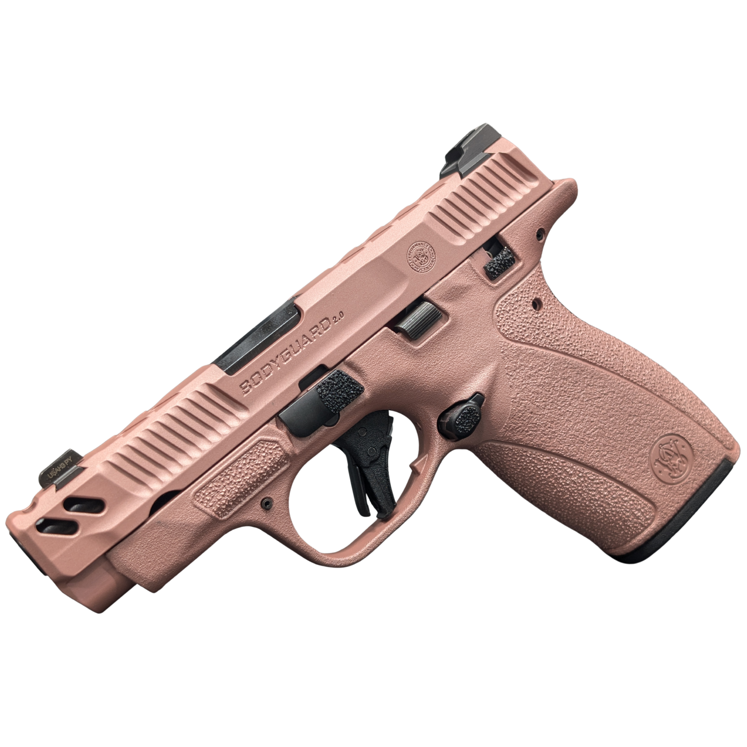 image-full-8681-575ddc35c9b8de042705dd5b4579eb2f.png SMITH & WESSON PC BODYGUARD 2.0 CARRY COMP ROSE GOLD 380ACP PISTOL 3.1" M.S 1-10RD, 1-12RD MAG - Image 1