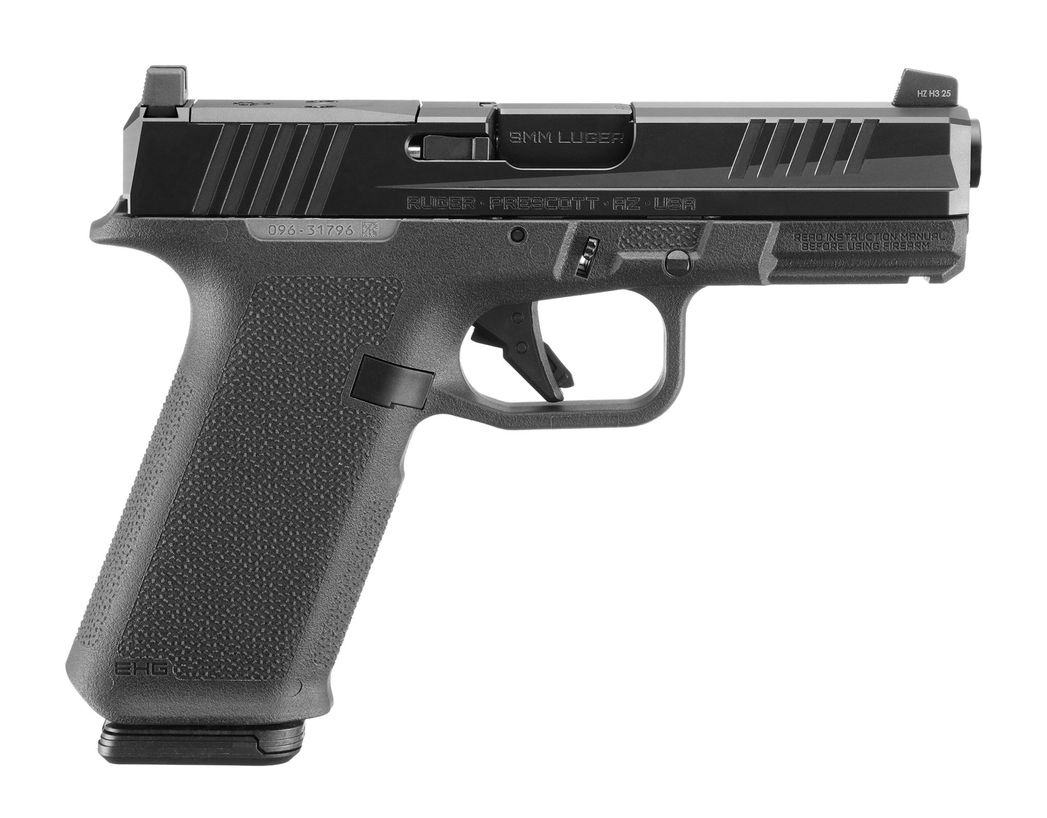 image-full-9158-b65d3896be276dd55141bf59f1329a28.jpg RUGER RXM 9MM PISTOL 4" BBL BLACK MAGPUL EHG, O.R. 2-17RD MAGS - Image 1