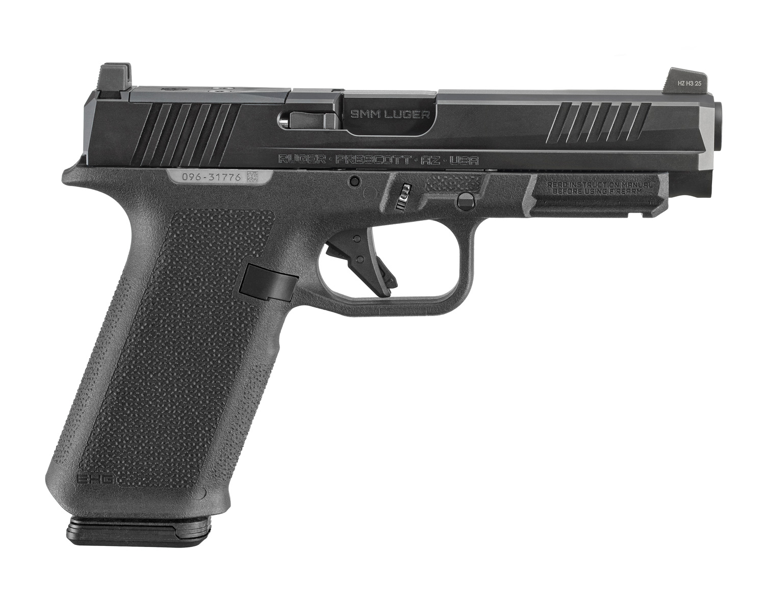 image-full-9160-34a400edc669d4148d6624192f0c58a2.jpg RUGER RXM 9MM PISTOL 4.5" BBL BLACK MAGPUL EHG, O.R. 2-17RD MAGS - Image 1