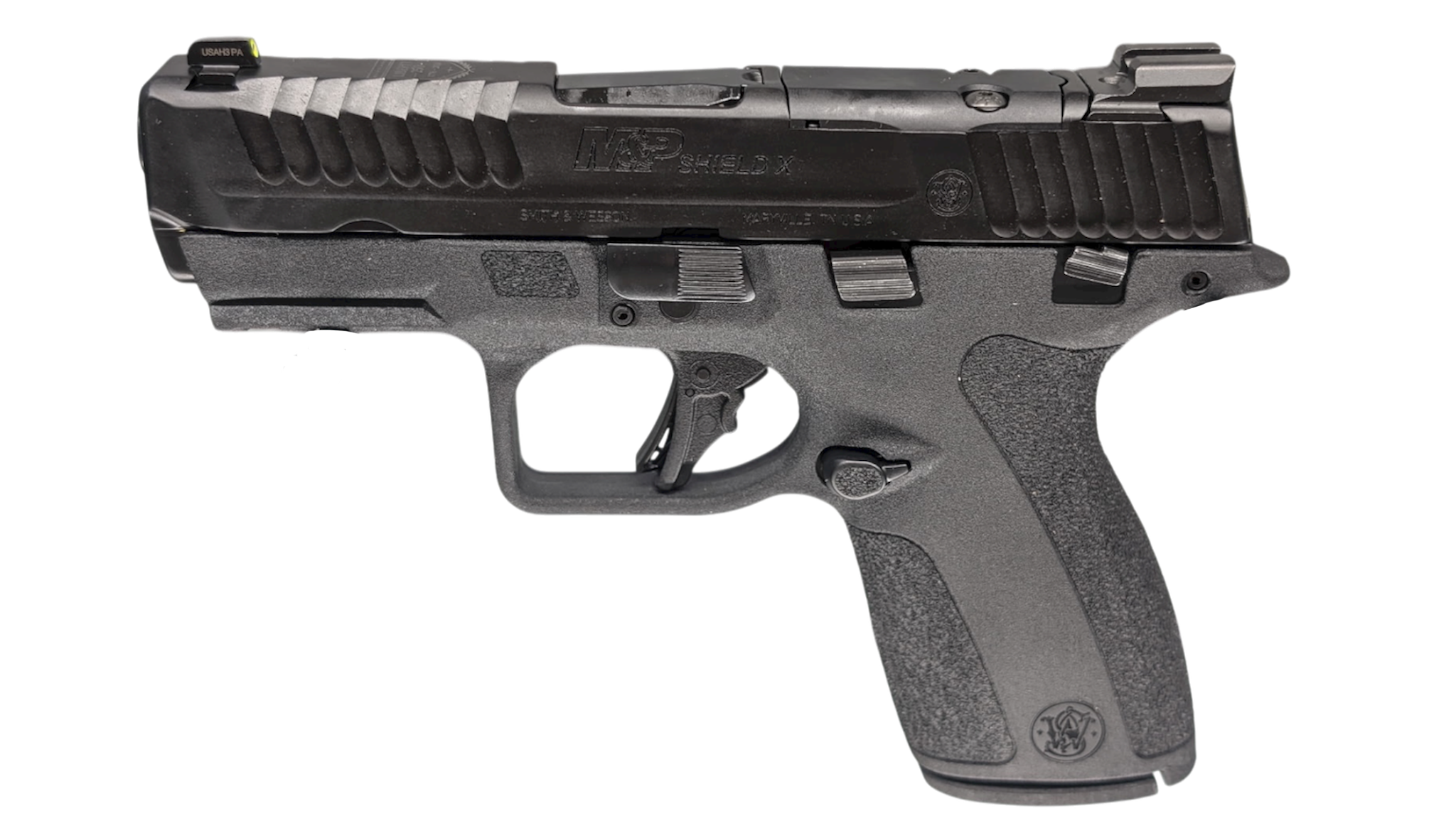 image-full-9201-6903b3d89b1236448bfc6bf4b8e39886.png SMITH & WESSON M&P 9 SHIELD X MS LIBERTY 250TH PISTOL 3.6" FRONT NIGHT SIGHT 1-13RD, 1-15RD MAG - Image 1