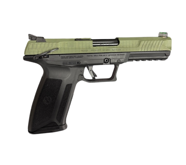 image-full-9288-95d1521c08cd970409603cac117f9735.png RUGER-5.7 X 28 4.9" PISTOL BLACK/DESERT NIGHT CAMO SLIDE 20+1 MS - Image 1