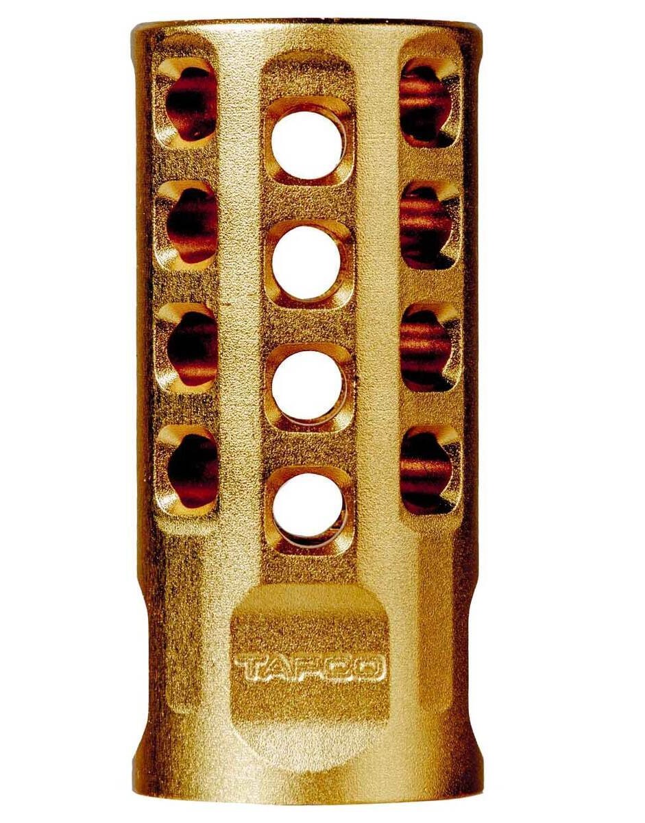 tap22032e9b2.jpg TAPCO 10/22 MUZZLE BRAKE GOLD - Image 1