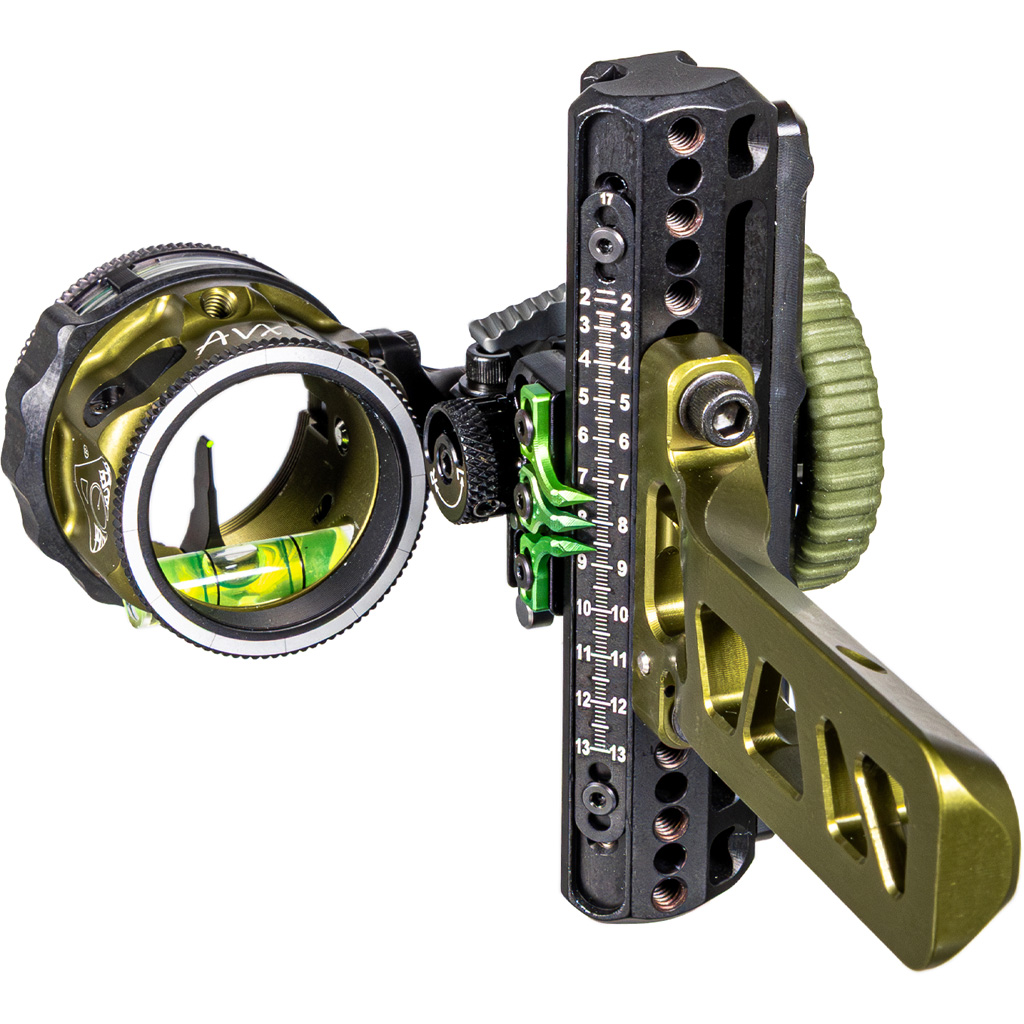1502910_1.jpg Axcel Driver Plus Slider Sight w/AVX-31 Scope Tactical BH Bridge-Lock .019 Green Fiber 1 Pin RH - Image 1