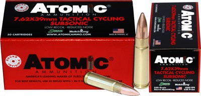 A00474.jpg ATOMIC 7.62X39 220GR SUBSONIC - BTHP 50RD 10BX/CS - Image 1