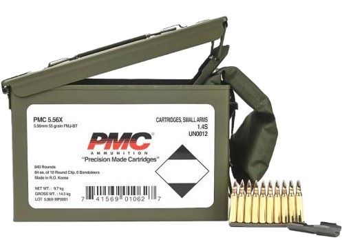 A556XMB.jpg PMC 5.56X45 55GR FMJ-BT 840RD - M2A1 CAN W/BANDOLEER - Image 1