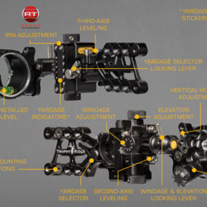 TROPHY RIDGE BOW SIGHT REACT - ALPHA 1-PIN .019 RH BLACK
