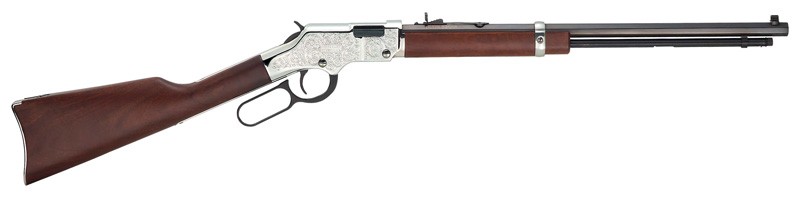GH004SEM.jpg HENRY H4 SILVER EAGLE 22WMR - 20.5" OCTAGON WALNUT ENGRAVED - Image 1