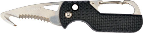 RUK0194BKCS.jpg RUKO SPRING ASSIST FOLDER - 1.75" RESCUE KNIFE BLACK - Image 1