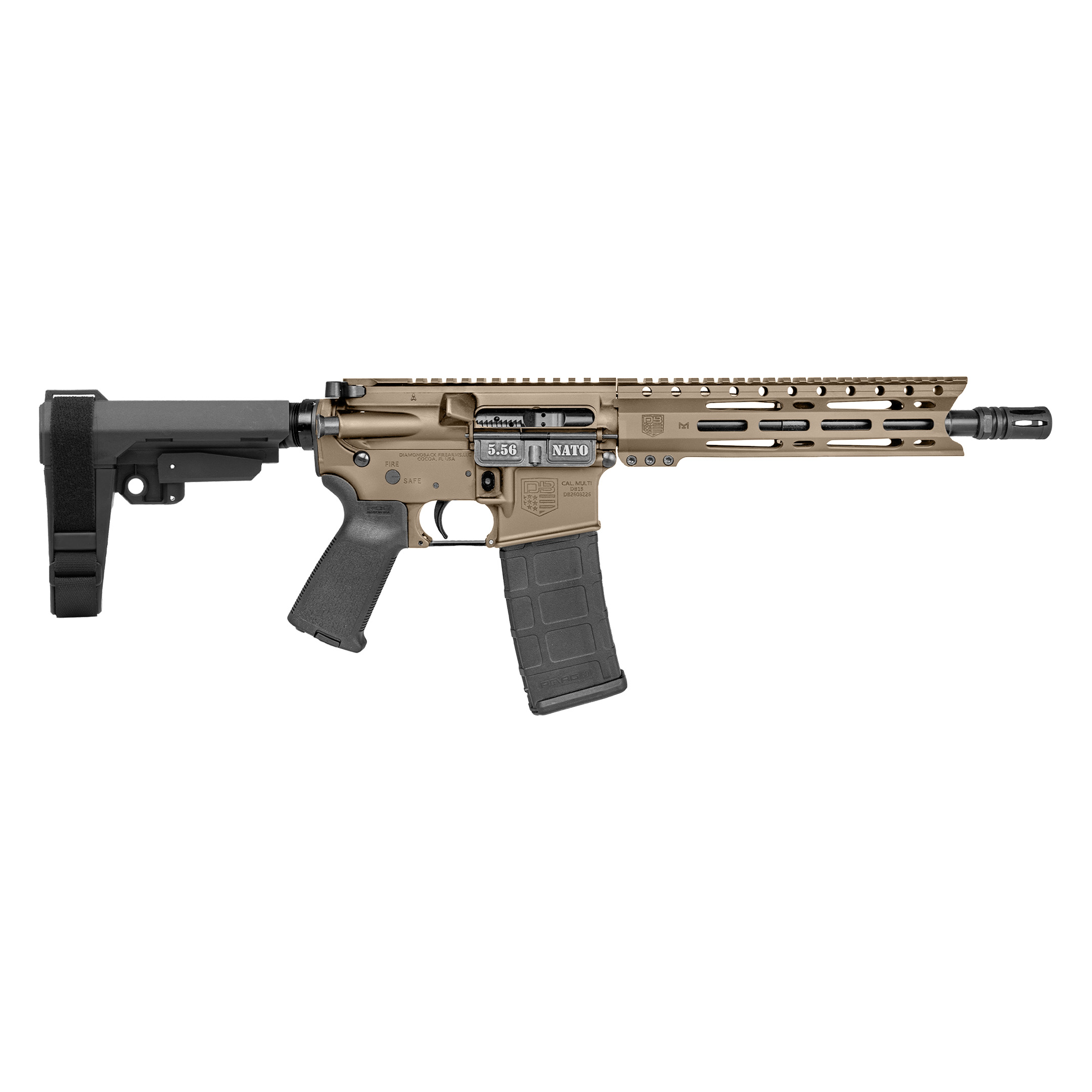 db1916k0618af2.jpg DIAMONDBACK FIREARMS DB-15 PIST 5.56MM FDE 10" SBA3 - Image 1