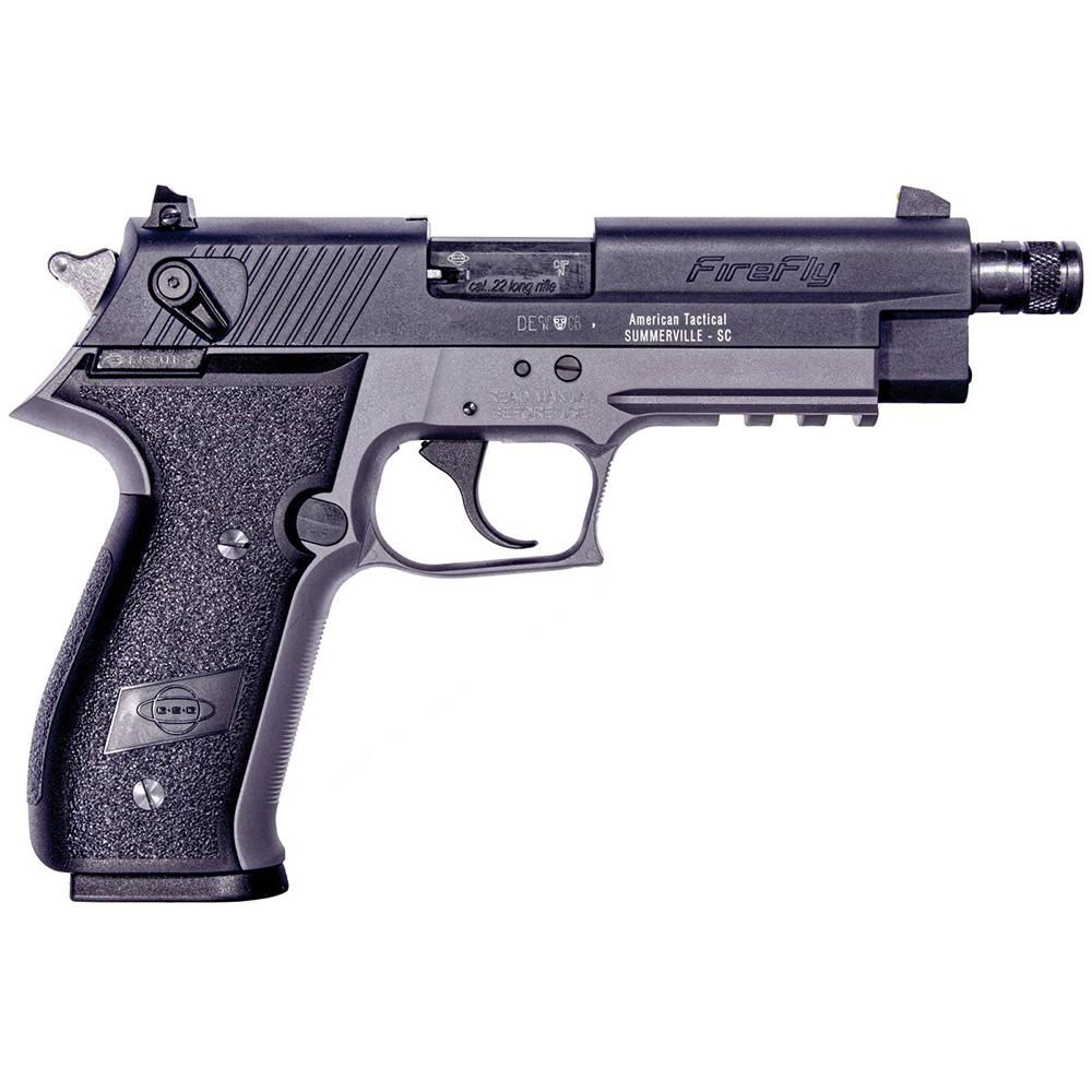 https3A2F2Fmedia.chattanoogashooting.com2Fimages2Fproduct2FAKGERG2210TFFS132FAKGERG2210TFFS131.jpg ATI GSG Firefly Handgun .22 LR 13rd Magazines(2) 4.9 Threaded Barrel Smoke Frame - Image 1
