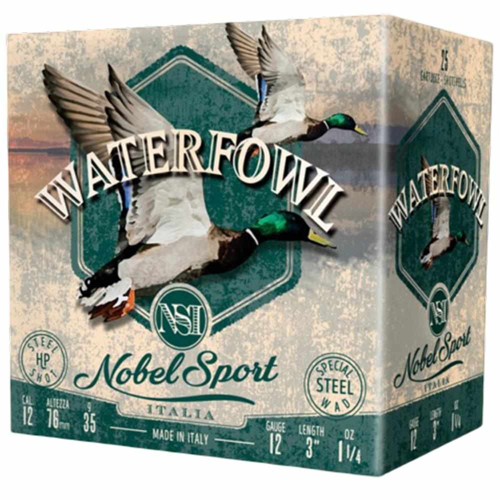 https3A2F2Fmedia.chattanoogashooting.com2Fimages2Fproduct2FEPANS123ST2C2FEPANS123ST2-1_3.jpg Noble Target Steel Waterfowl Shotshells 12 ga 2-3/4" 1 oz 1280 fps #7 250/ct Case - Image 1