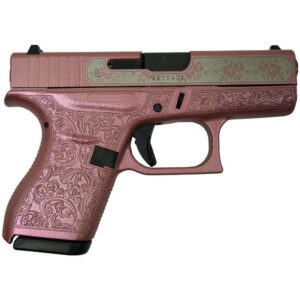 Glock 42 Custom "Glock & Roses Medusa Pink" Subcompact Handgun .380 ACP 6rd Magazines (2) 3.2"