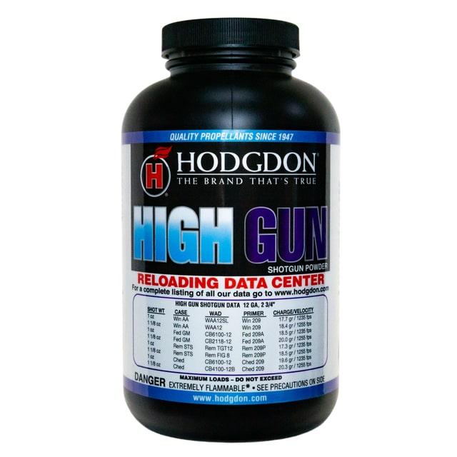 https3A2F2Fmedia.chattanoogashooting.com2Fimages2Fproduct2FHDHG12FHDHG1.jpg Hodgdon High Gun Shotgun/Pistol Powder 1lbs - Image 1