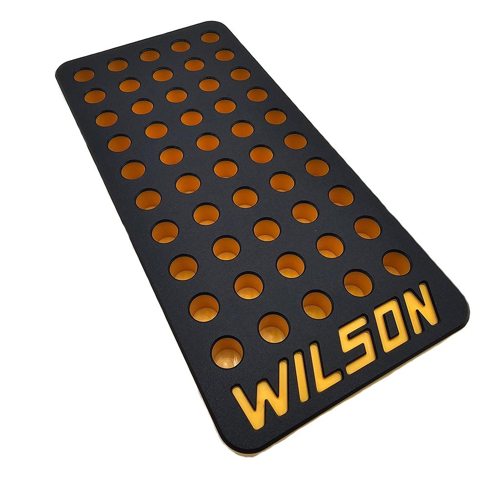 https3A2F2Fmedia.chattanoogashooting.com2Fimages2Fproduct2FLWW50PBY122FLWW50PBY12-1.jpg L.E. Wilson Reloading Tray .473" 50 Hole Black/Yellow - Image 1