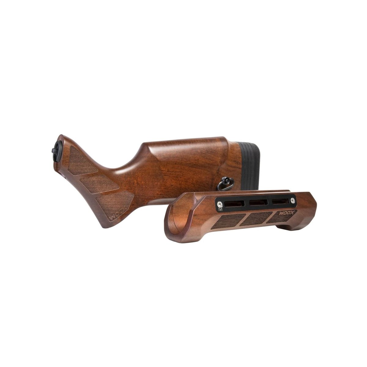 https3A2F2Fmedia.chattanoogashooting.com2Fimages2Fproduct2FQQSHSHG012012FQQSHSHG01201-1.jpg WOOX Gladiatore Stock and Forend Kit for Mossberg 500 6.75" Action Tube Walnut - Image 1