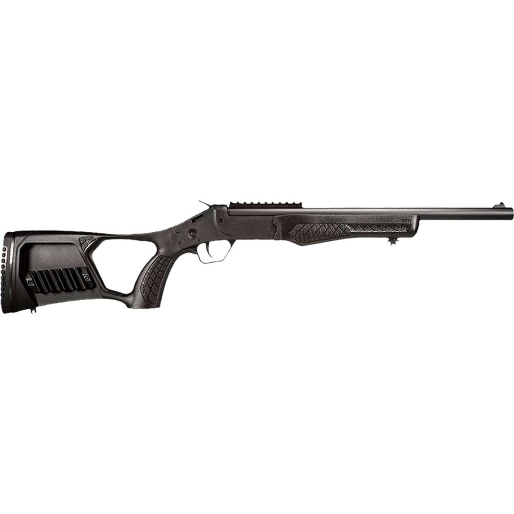 https3A2F2Fmedia.chattanoogashooting.com2Fimages2Fproduct2FTESSPS45BKFS2FTESSPS45BKFS-1.jpg Rossi Survival Shotgun 410 ga/45 Colt 3" Chamber Single Shot 16" Barrel Black with Folding Stock - Image 1