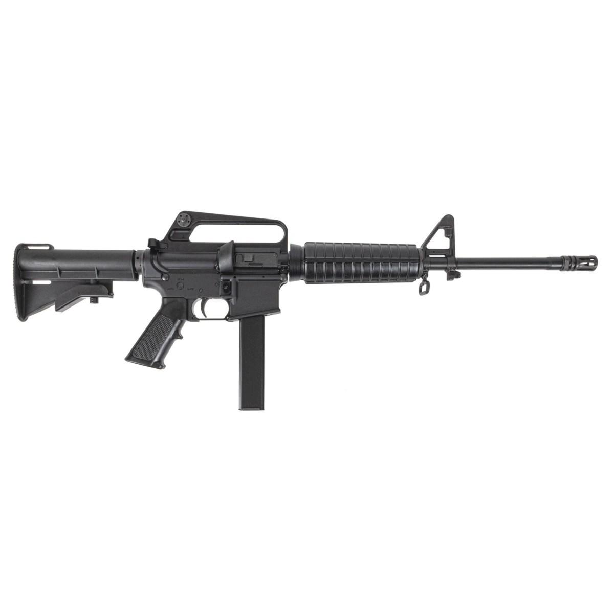https3A2F2Fmedia.chattanoogashooting.com2Fimages2Fproduct2FZRHR516551528522FZRHR51655152852-Right.jpg H&R Retro 635 Carbine 9mm Luger 32rd Magazine(1) 16" Threaded Barrel 1:10 Twist Black - Image 1