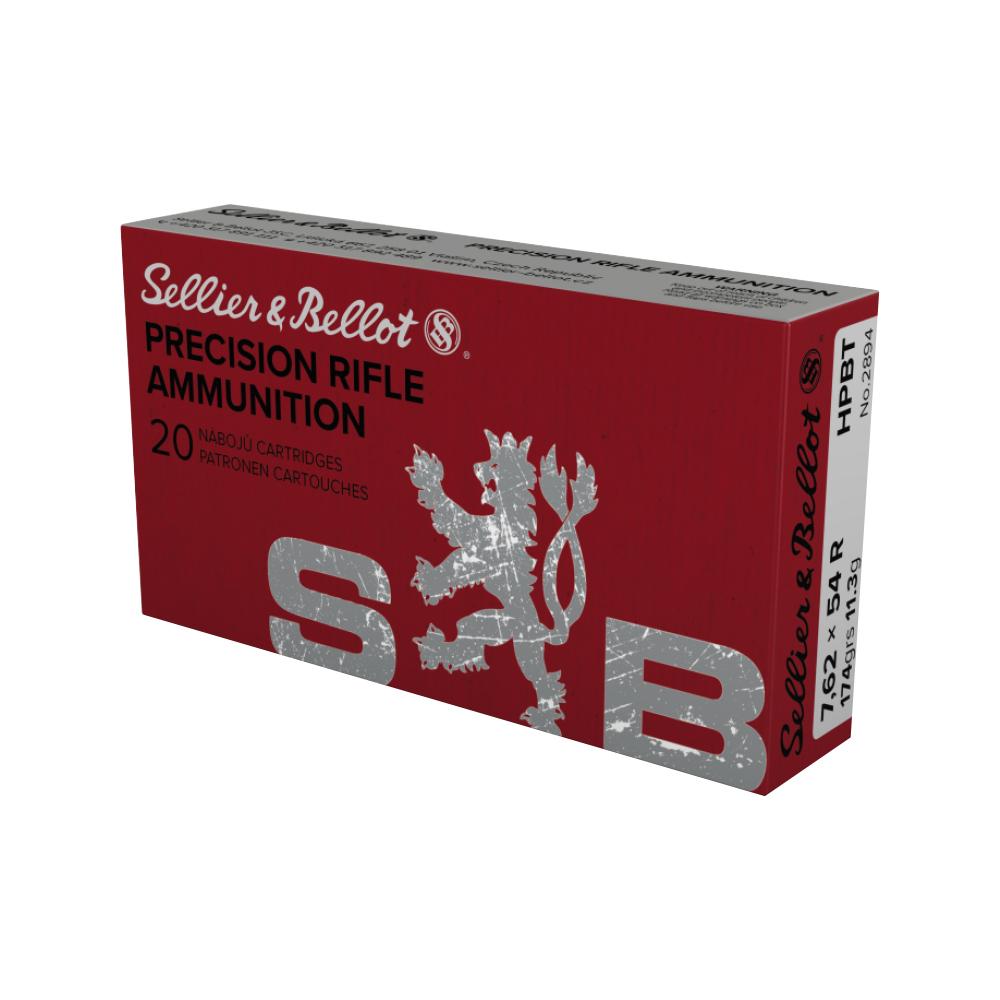 https3A2F2Fmedia.chattanoogashooting.com2Fimages2Fproduct2FZYSB76254RD2FZYSB76254RD-2.jpg Sellier & Bellot Rifle Bullets 7.62x54R Match 174 gr HPBT 2585 fps 20/ct - Image 1