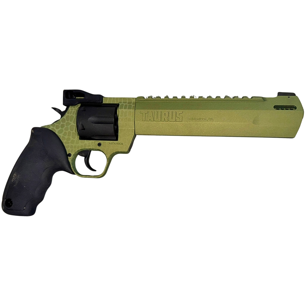 GC Taurus Ragin Hunter Croc Taurus Raging Hunter Revolver 44 Mag. 8.375 in. Croc Green w/Charging Bull 6 rd. - Image 1