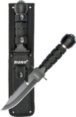 RUKO FIXED BLADE SURVIVAL 6" - ABS HANDLE WITH BALL COMPASS - Image 2