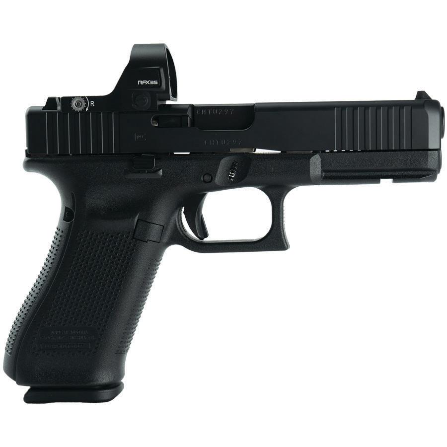 Glock V-Series Model 17 Handgun 9mm Luger 17rd Magazines (3) 4.5" Barrel Viridian RFX35 Black Cerakote Austria - Image 1