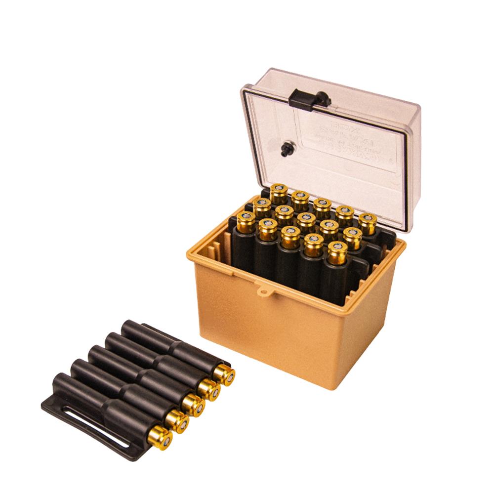 https3A2F2Fmedia.chattanoogashooting.com2Fimages2Fproduct2FJF712582FJF71258-1.jpg Berry's Mfg Safari Ammo Box 20rd Small Rifle Clear/Tan - Image 1