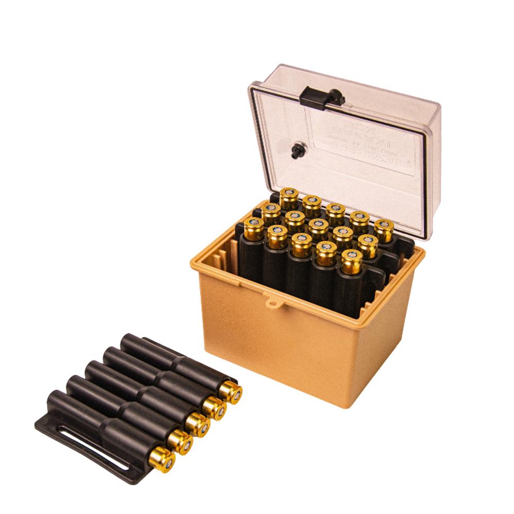 https3A2F2Fmedia.chattanoogashooting.com2Fimages2Fproduct2FJF723692FJF72369-1.jpg Berry's Mfg Safari Ammo Box 20rd Large Rifle Clear/Tan - Image 1