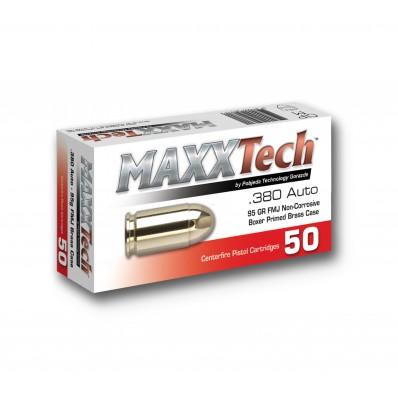 https3A2F2Fmedia.chattanoogashooting.com2Fimages2Fproduct2FTLPTGB380BC2Ftlptgb380b.jpg Maxxtech Brass Case Handgun Ammunition .380 ACP 95 gr FMJ 1000/ct Case - Image 1