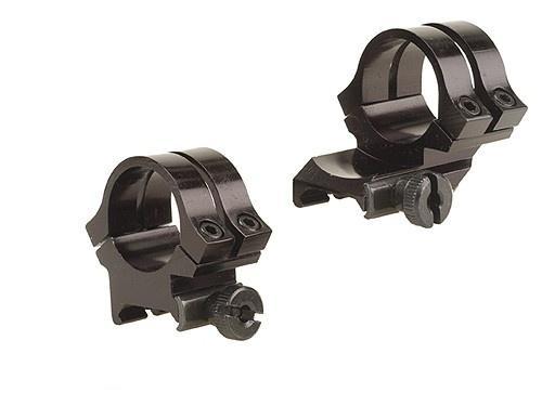 https3A2F2Fmedia.chattanoogashooting.com2Fimages2Fproduct2FWE490622FWE49062_1.jpg Weaver Quad Lock Detachable Scope Rings 1" High Extension - Black - Image 1