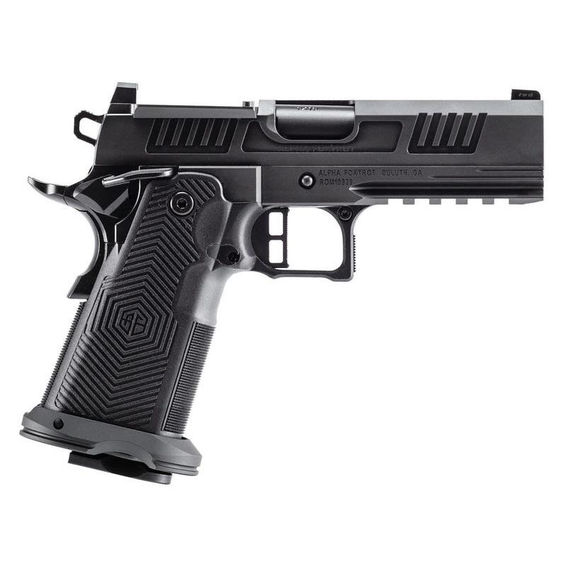 https3A2F2Fmedia.chattanoogashooting.com2Fimages2Fproduct2FXXAA39X2CIDXDBK172FXXAA39X2CIDXDBK171.jpg Alpha Foxtrot 1911 Romulus 10mm Auto 17rd Magazines(2) 4.25" Bull Ramped Barrel MOS DLC Black - Image 1