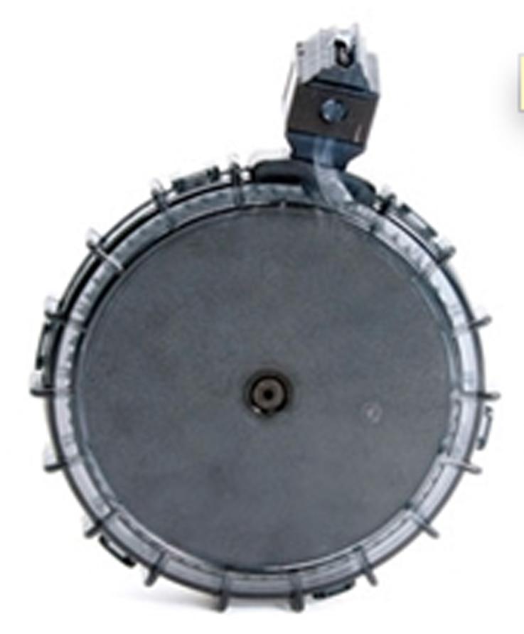 https3A2F2Fmedia.chattanoogashooting.com2Fimages2Fproduct2FZMRUGA302FZMRUGA30.jpg ProMag Drum Magazine for Ruger 10/22 Charger .22LR 70/rd Smoke Polycarbonate - Image 1