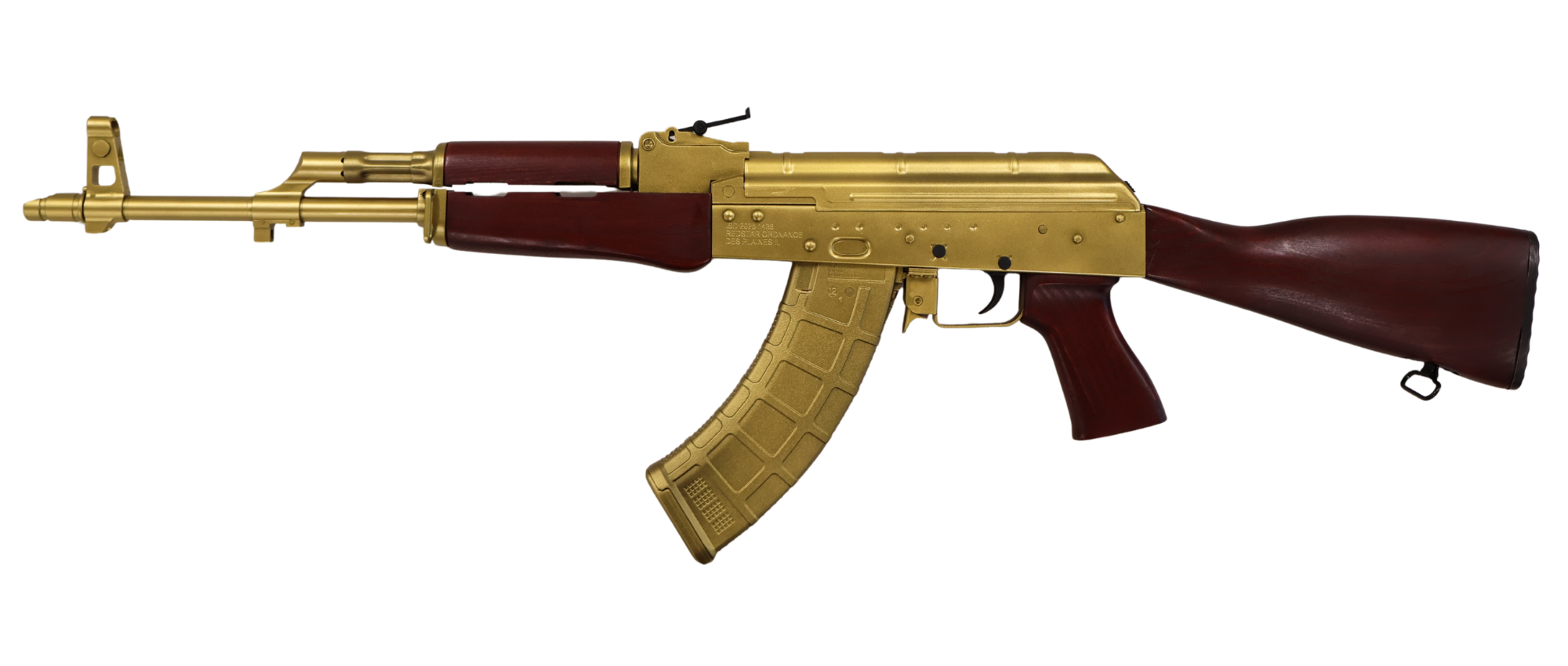 image-full-86864-8c3db61a56b367163e8acc4d8174061f.png BSR47 Bulgarian AKM Pattern Rifle 7.62x39, Red Star Red/Gold Cerakote, 16.3" BRL, 30RD PMAG - Image 1