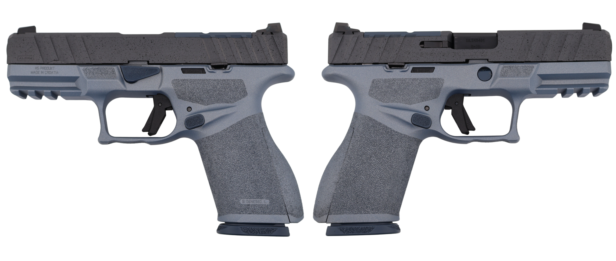 image-full-86951-58c704c09d5bb1b73caf96f812cd49ce.png SPRINGFIELD ARMORY ECHELON ALPHA "IRON TIDE" 4.0C 9MM PISTOL NAVY/STONE 1-15RD MAG - Image 1